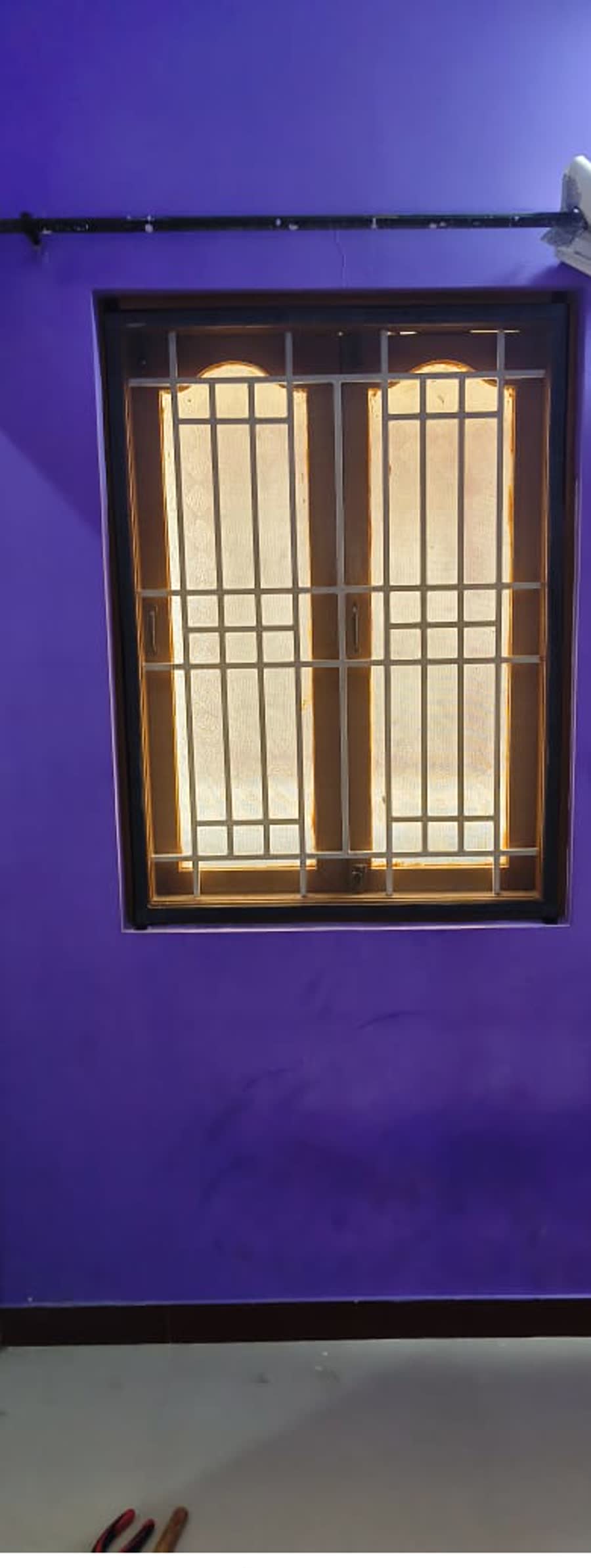 A velcro net seen against daylight