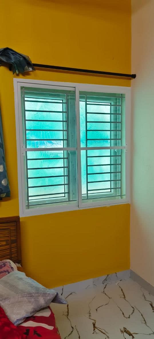 White frame on a white window